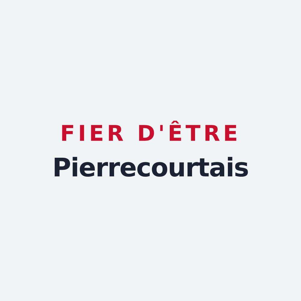Poster « Fier d'être Pierrecourtais » — design pour Pierrecourt