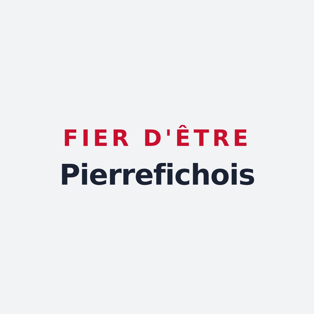 Poster « Fier d'être Pierrefichois » — design pour Pierrefiche