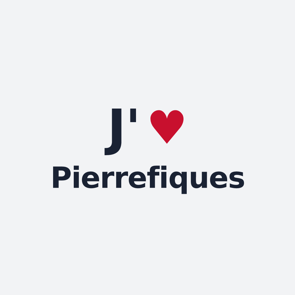Poster personnalisé Pierrefiques — design J'aime Pierrefiques