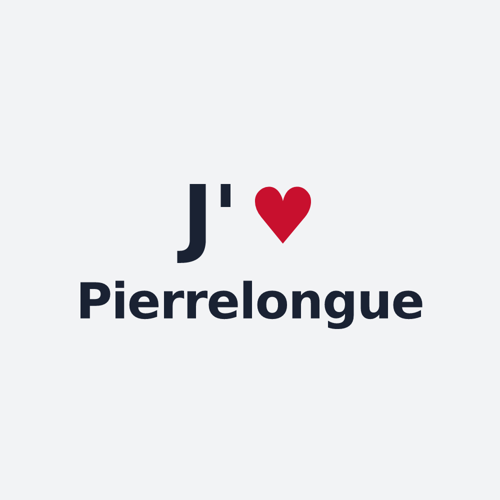 Poster personnalisé Pierrelongue — design J'aime Pierrelongue