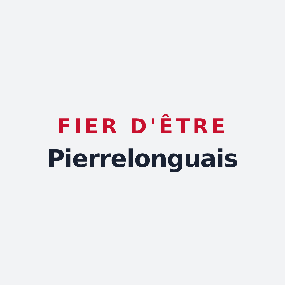 Poster « Fier d'être Pierrelonguais » — design pour Pierrelongue