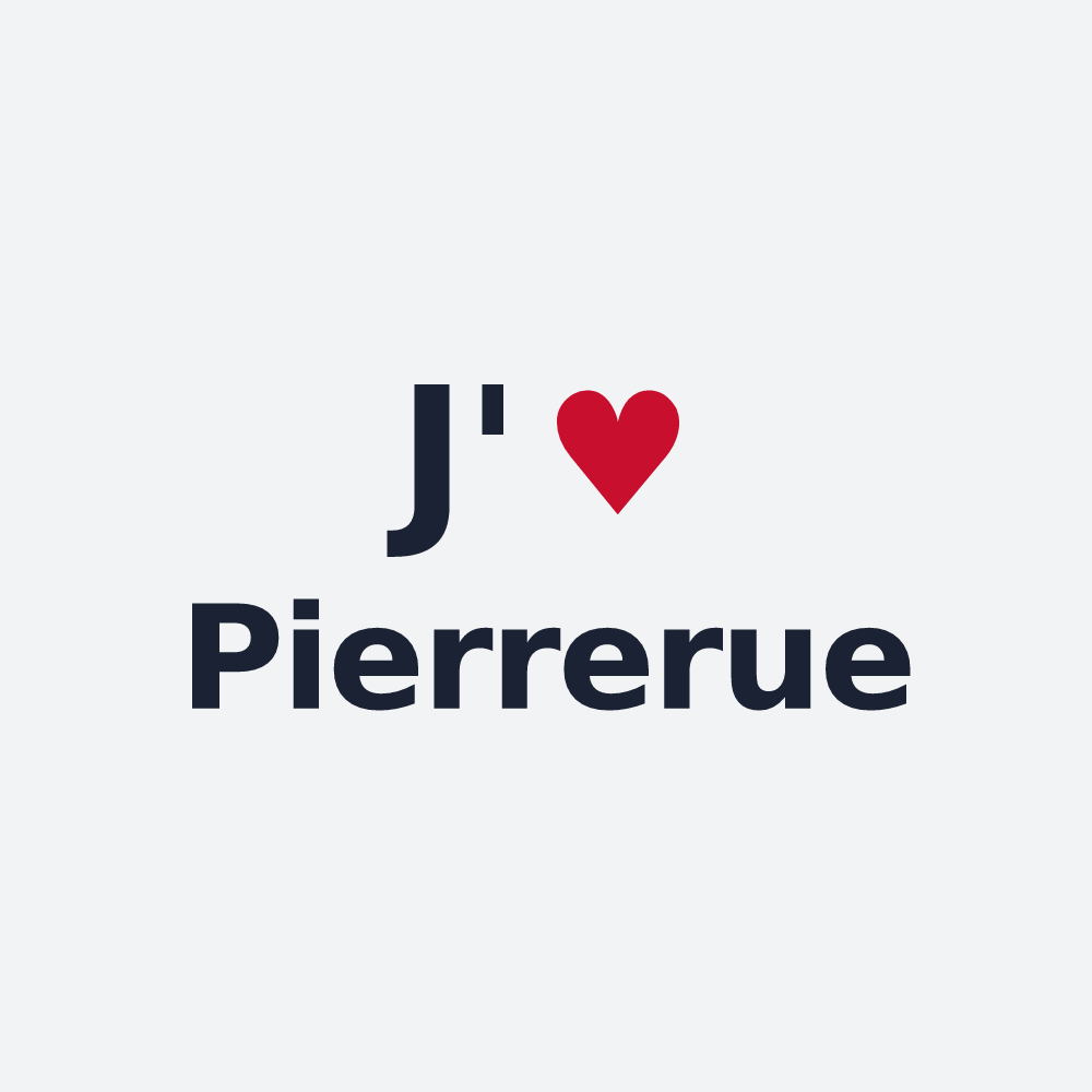 Poster personnalisé Pierrerue — design J'aime Pierrerue