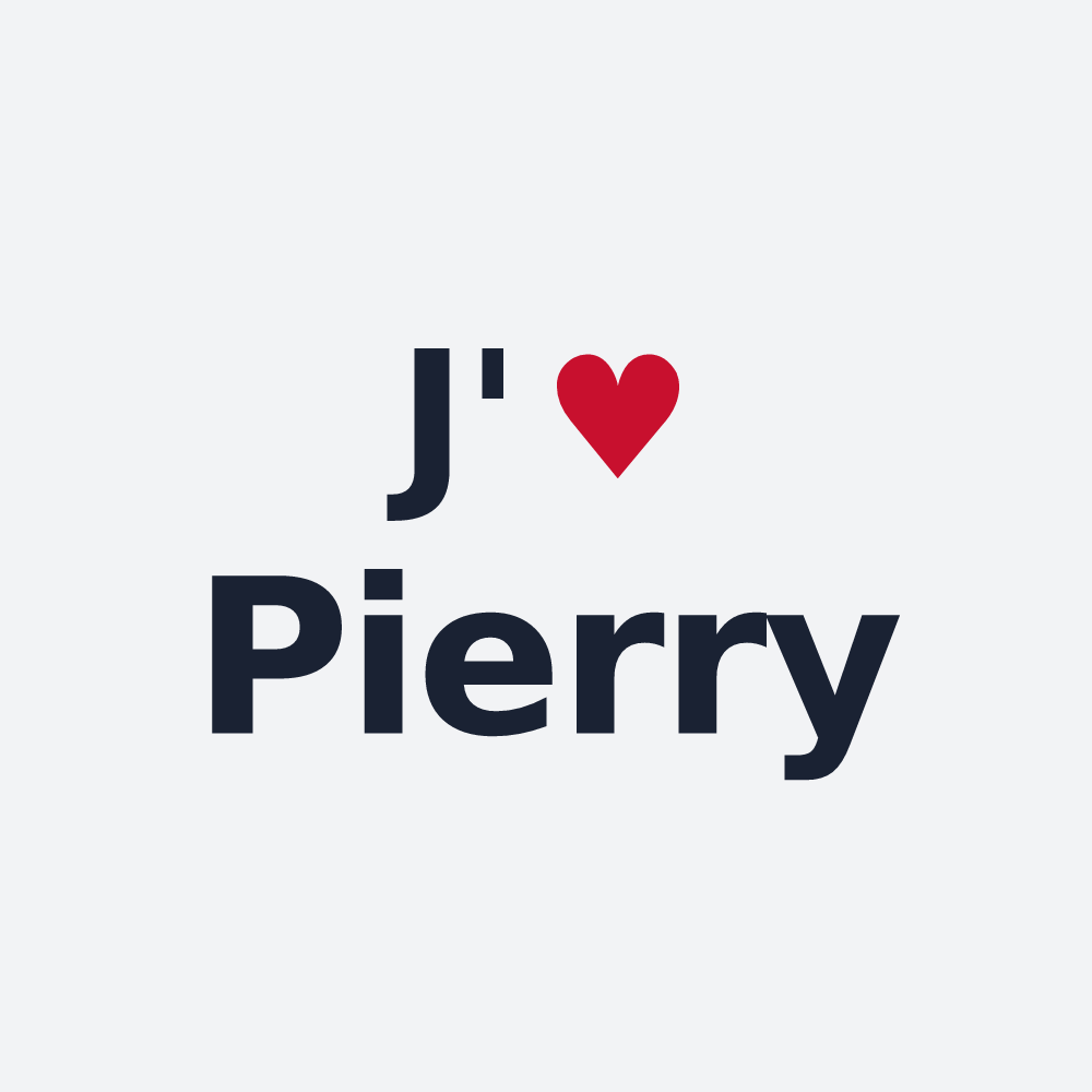 Poster personnalisé Pierry — design « J'aime Pierry » imprimé sur le poster