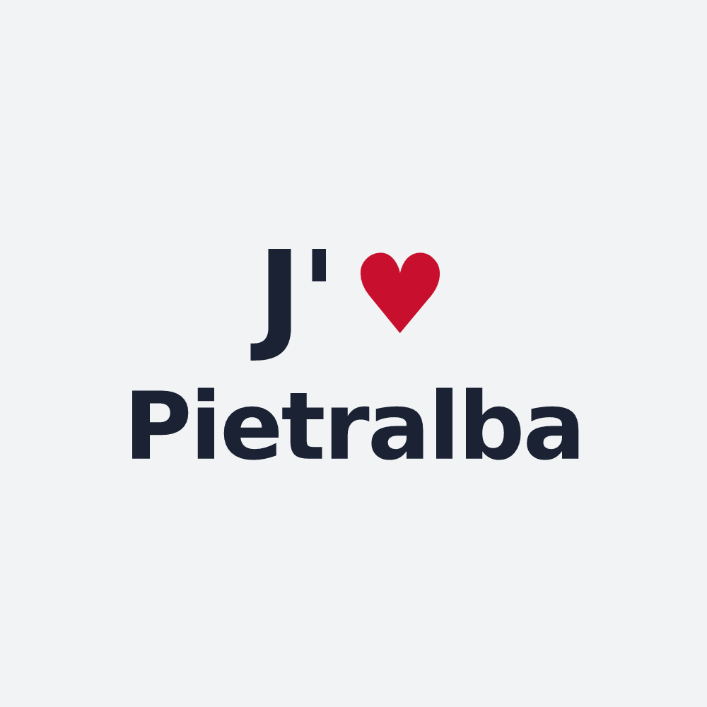 Poster personnalisé Pietralba — design J'aime Pietralba