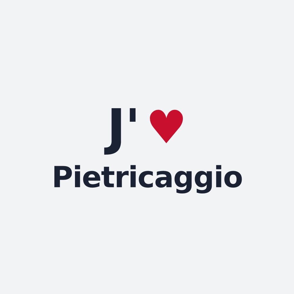 Poster personnalisé Pietricaggio — design J'aime Pietricaggio