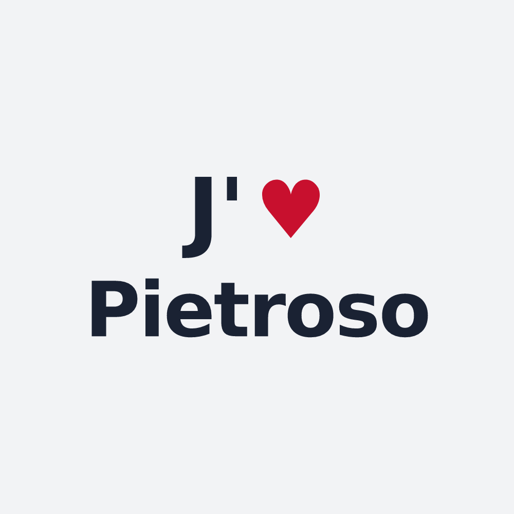Poster personnalisé Pietroso — design J'aime Pietroso