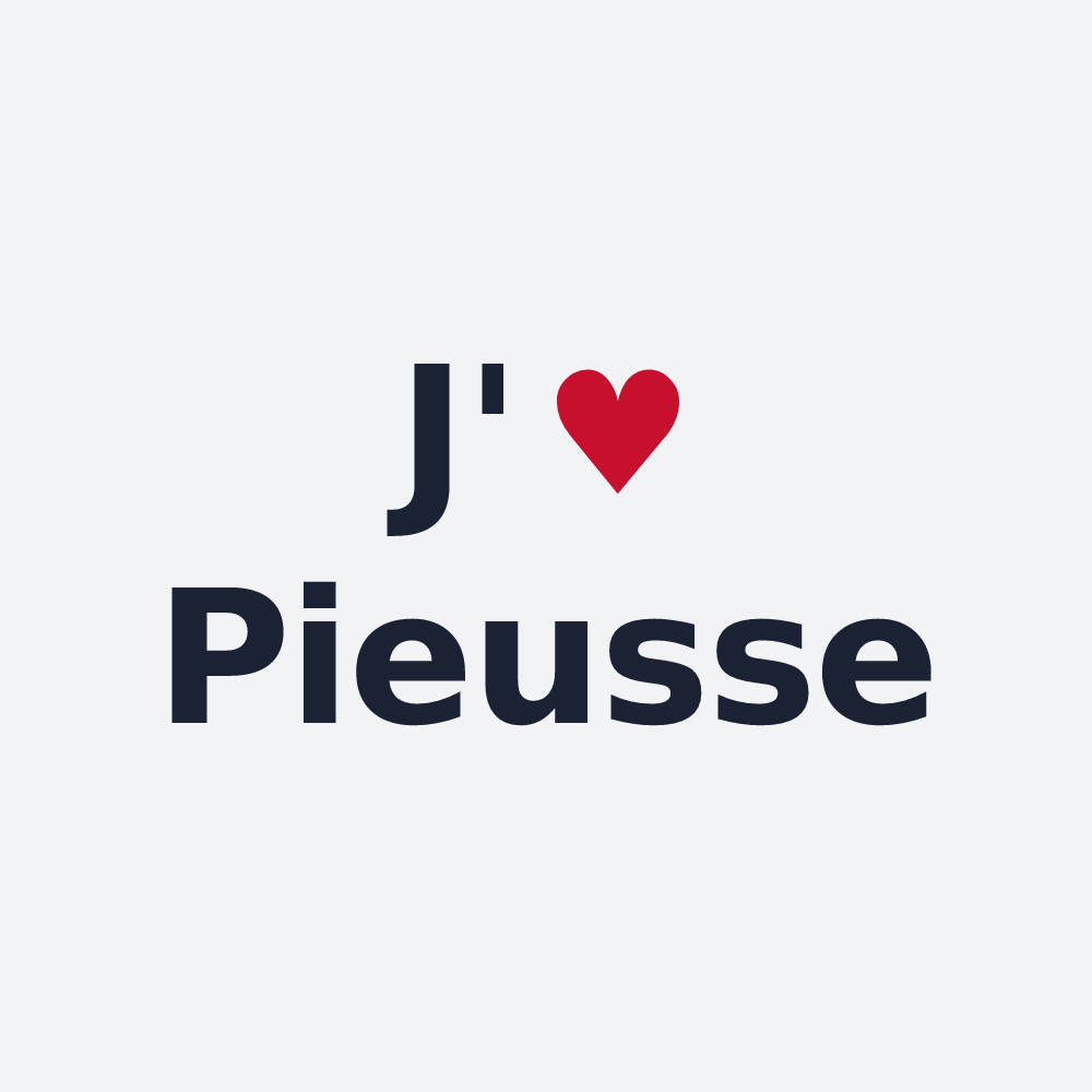 Poster personnalisé Pieusse — design J'aime Pieusse