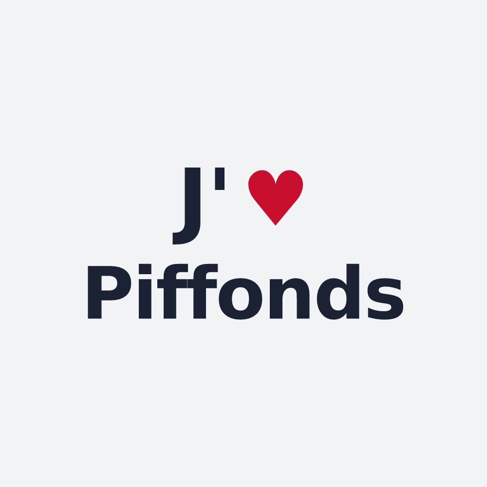 Poster personnalisé Piffonds — design « J'aime Piffonds » imprimé sur le poster