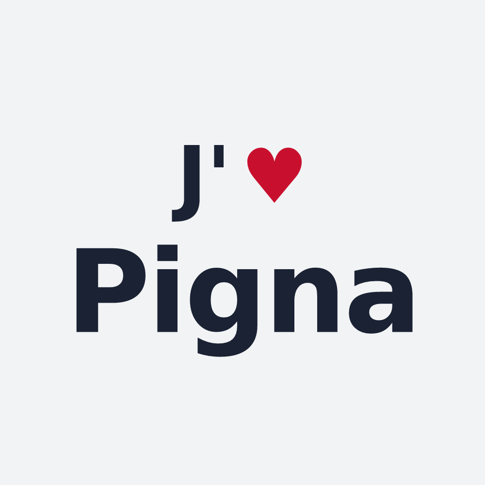 Poster personnalisé Pigna — design J'aime Pigna
