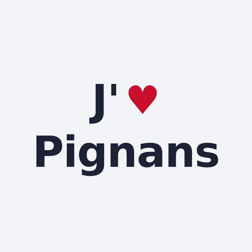 Poster personnalisé Pignans — design J'aime Pignans