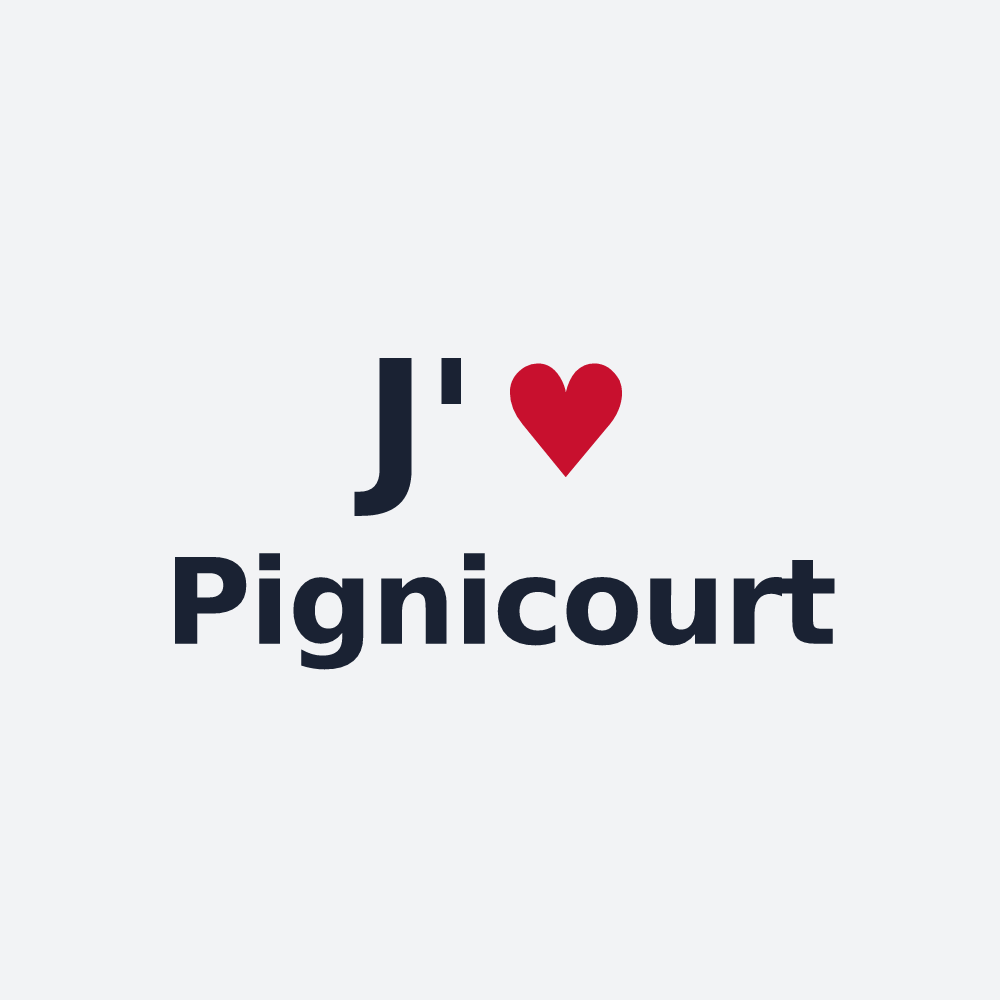 Poster personnalisé Pignicourt — design J'aime Pignicourt
