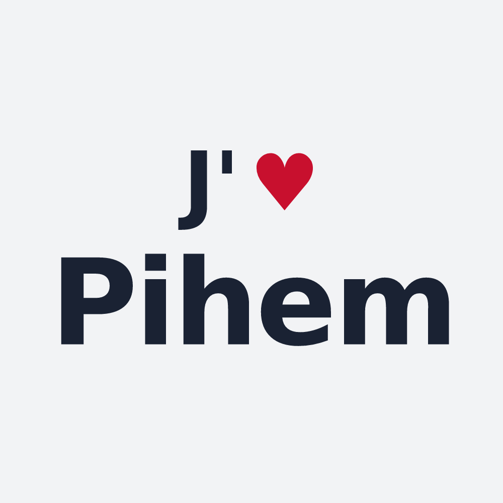 Poster personnalisé Pihem — design J'aime Pihem