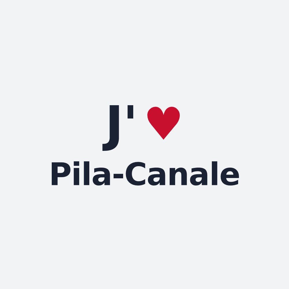 Poster personnalisé Pila-Canale — design J'aime Pila-Canale