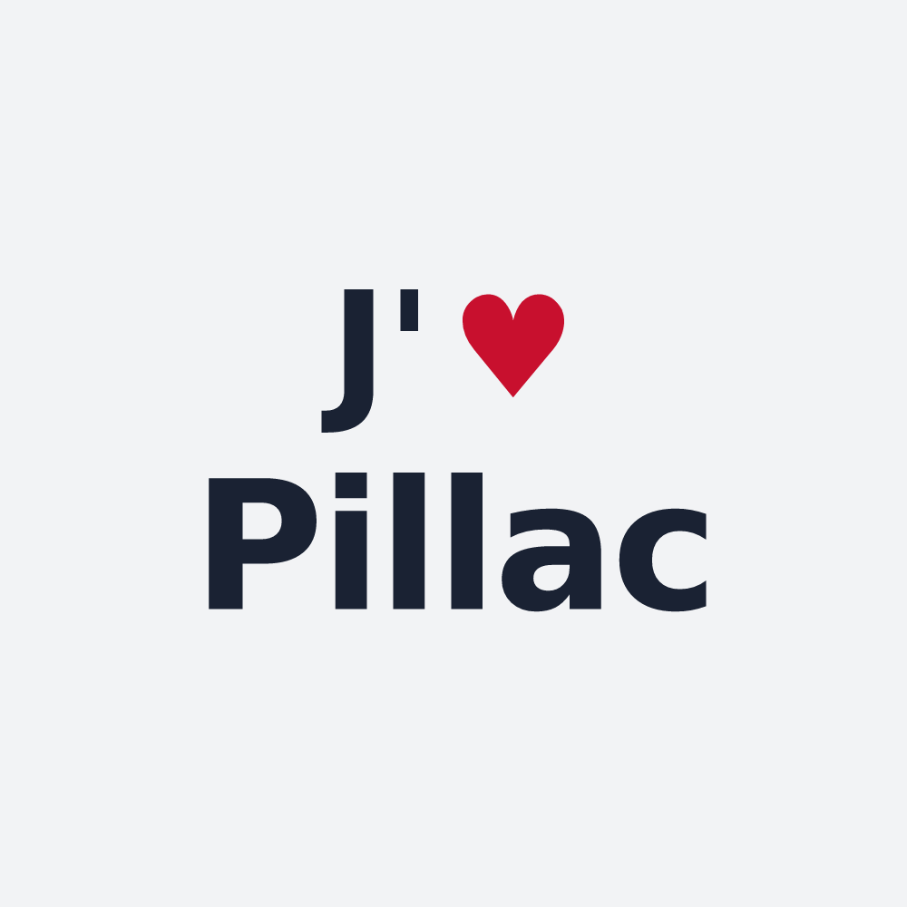 Poster personnalisé Pillac — design J'aime Pillac