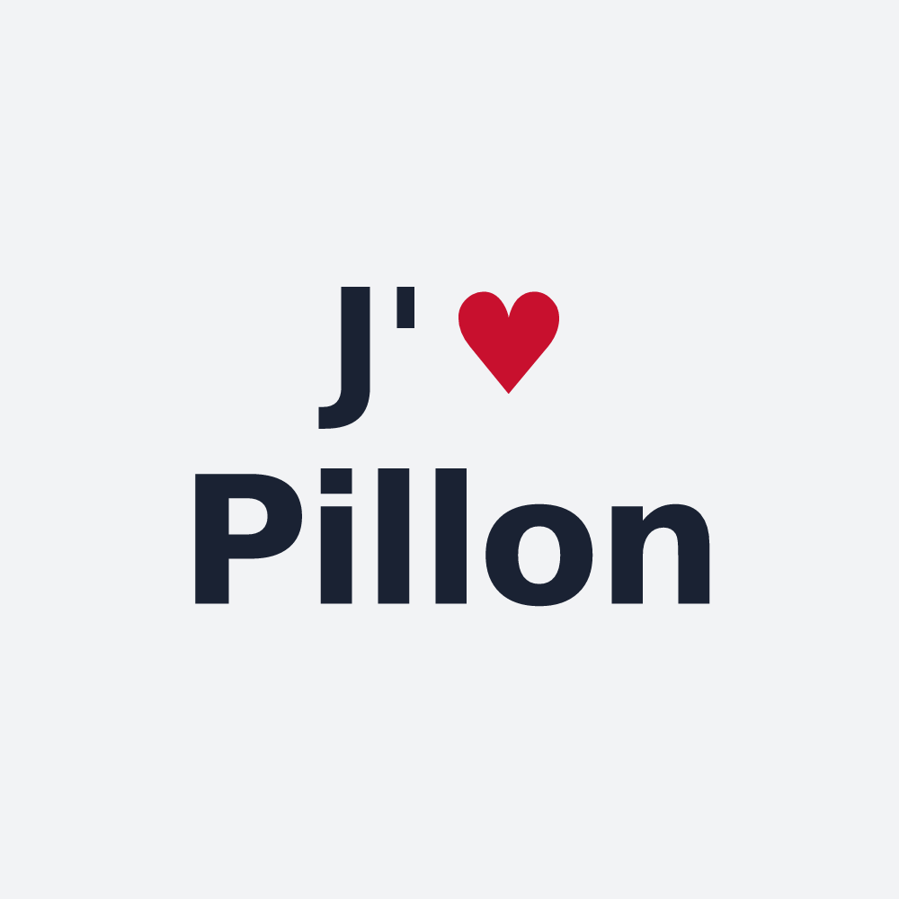 Poster personnalisé Pillon — design J'aime Pillon