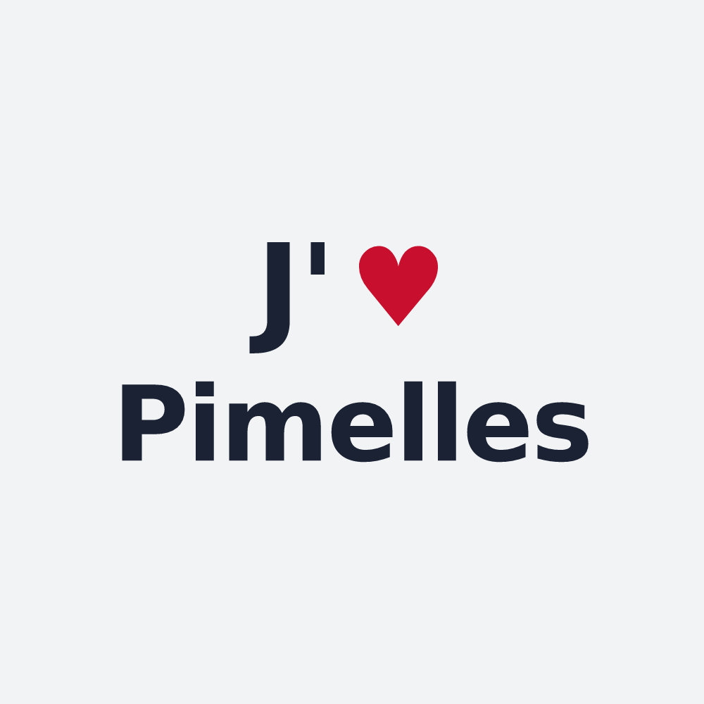 Poster personnalisé Pimelles — design J'aime Pimelles