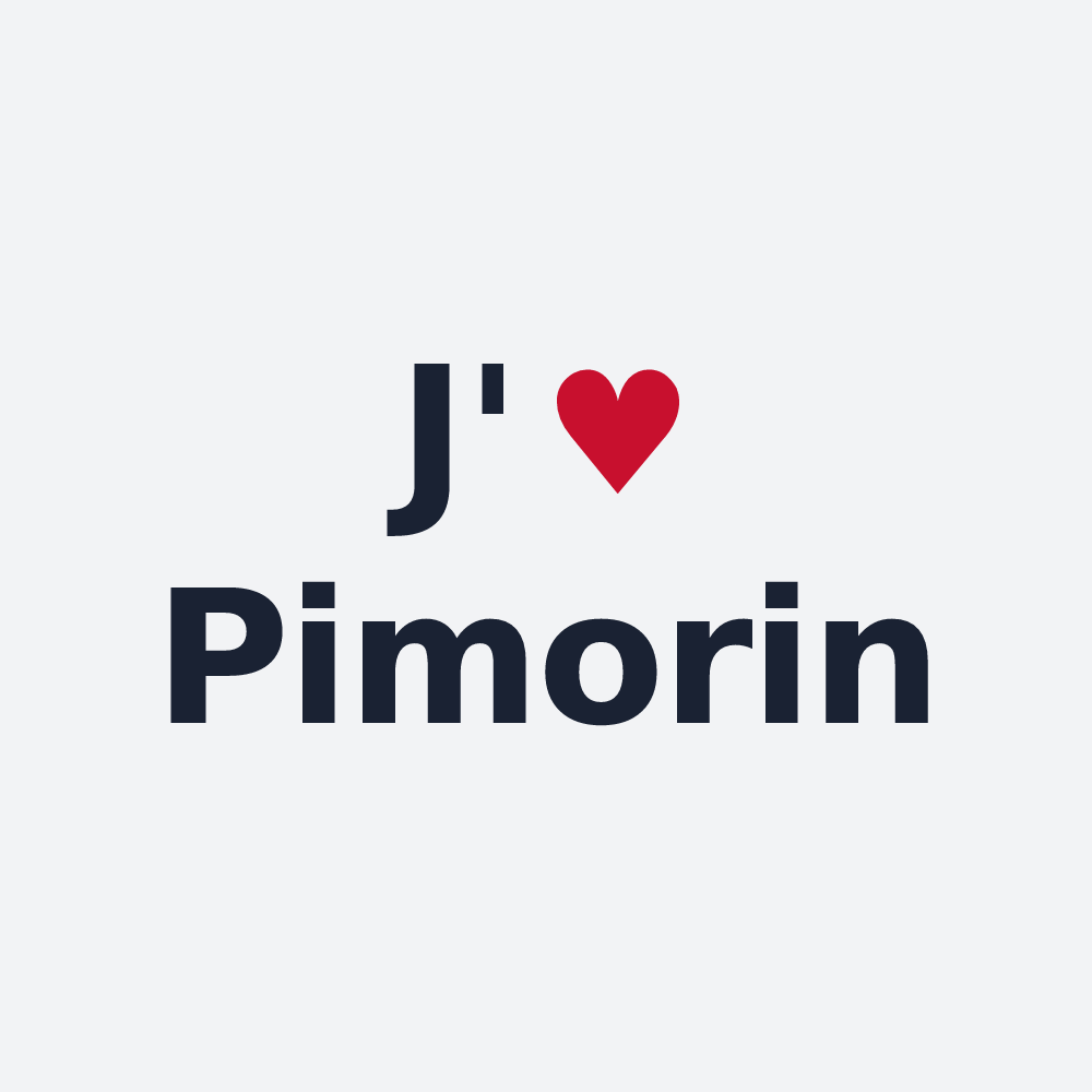 Poster personnalisé Pimorin — design J'aime Pimorin