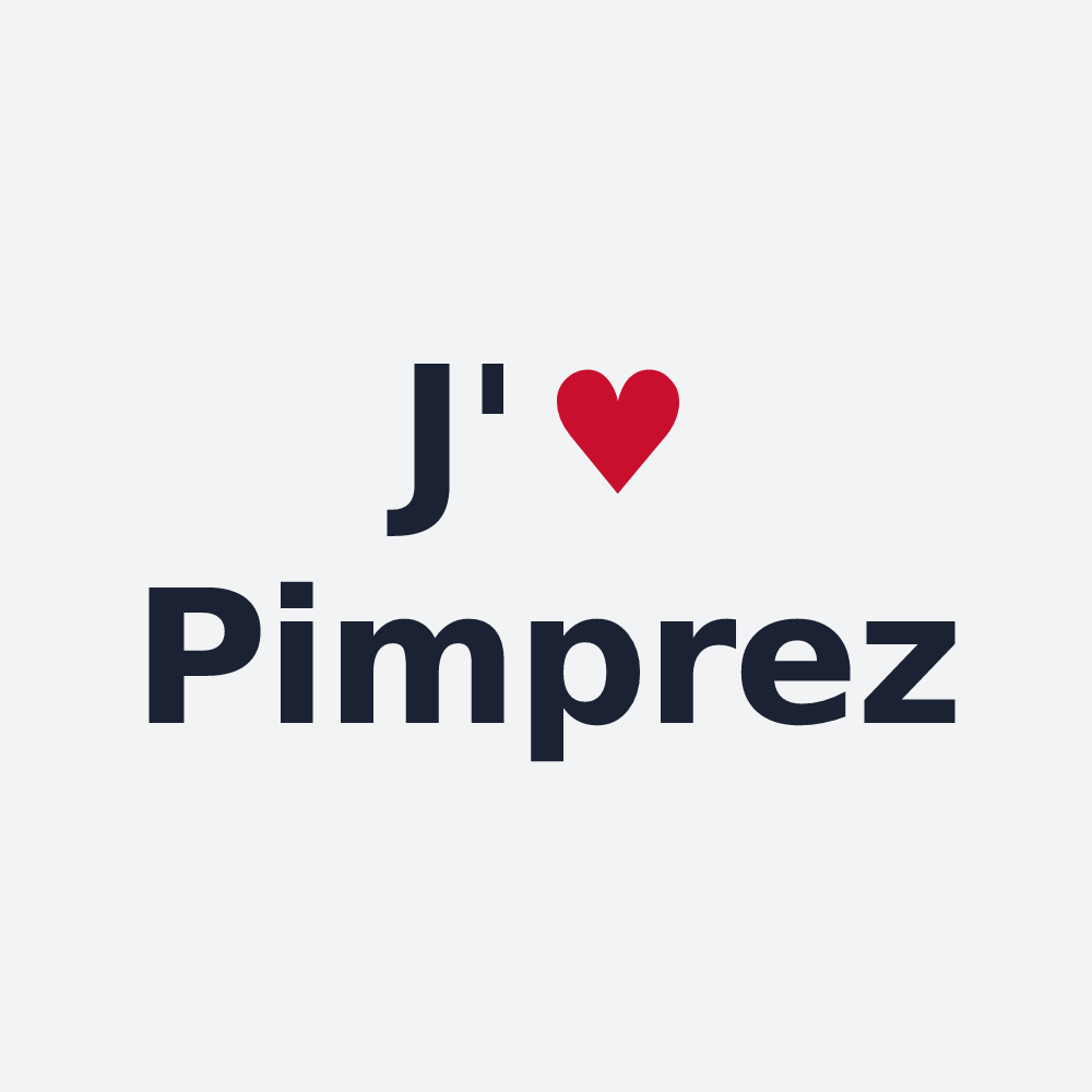 Poster personnalisé Pimprez — design J'aime Pimprez