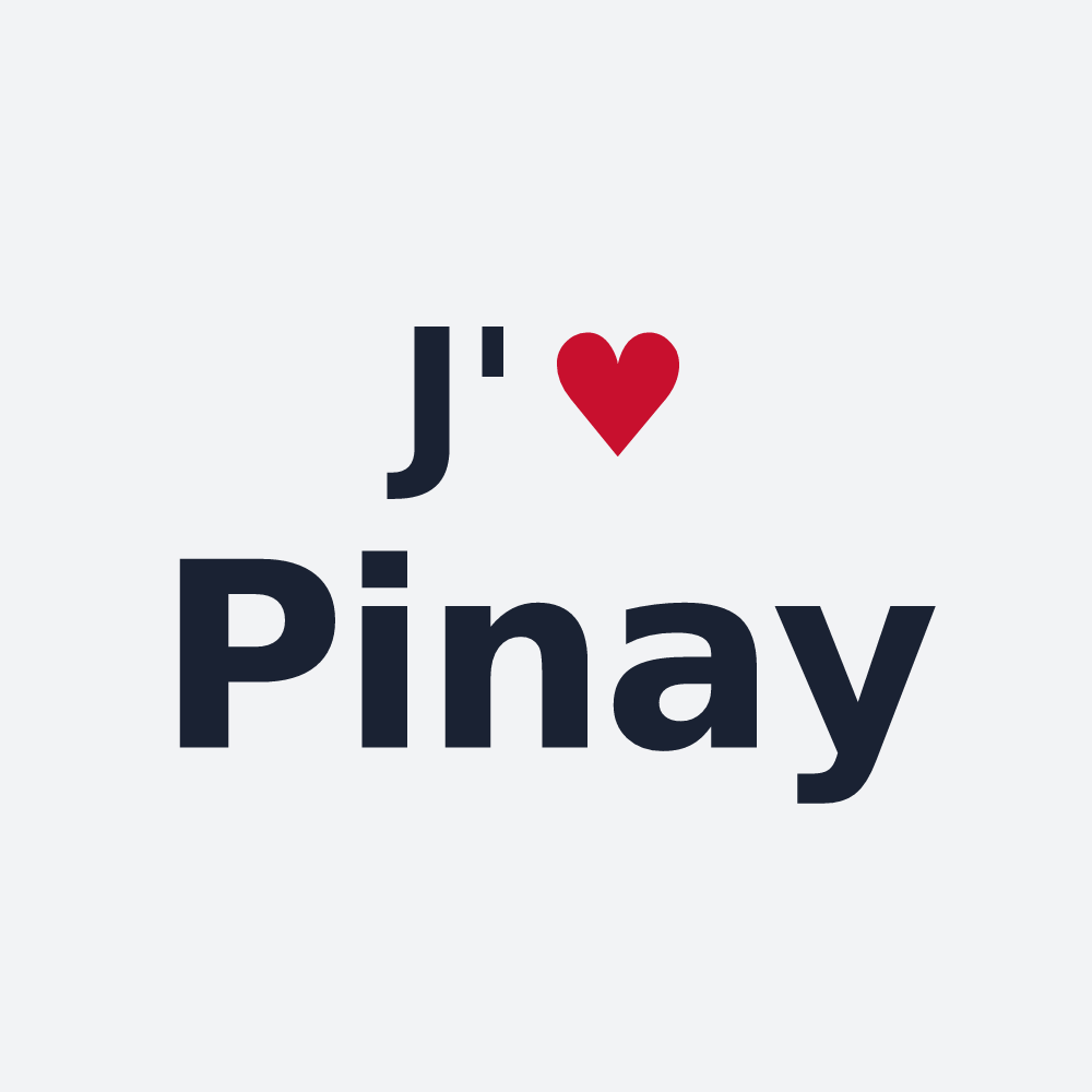 Poster personnalisé Pinay — design « J'aime Pinay » imprimé sur le poster