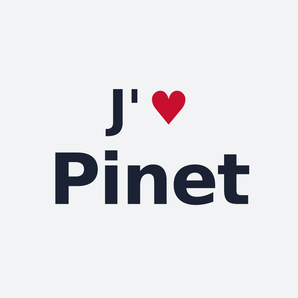 Poster personnalisé Pinet — design J'aime Pinet