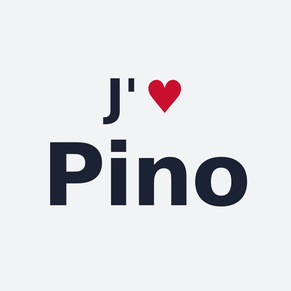 Poster personnalisé Pino — design J'aime Pino