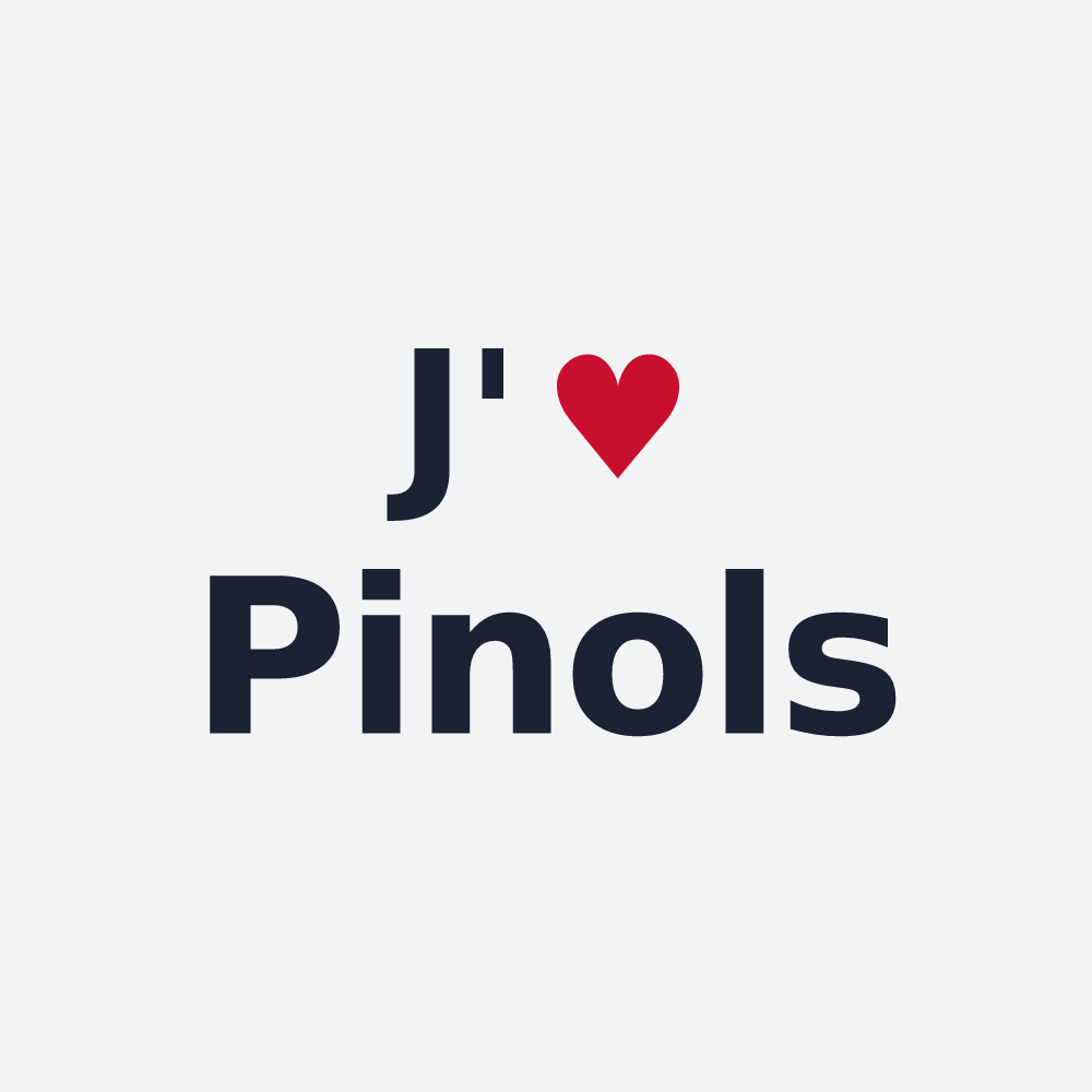 Poster personnalisé Pinols — design J'aime Pinols