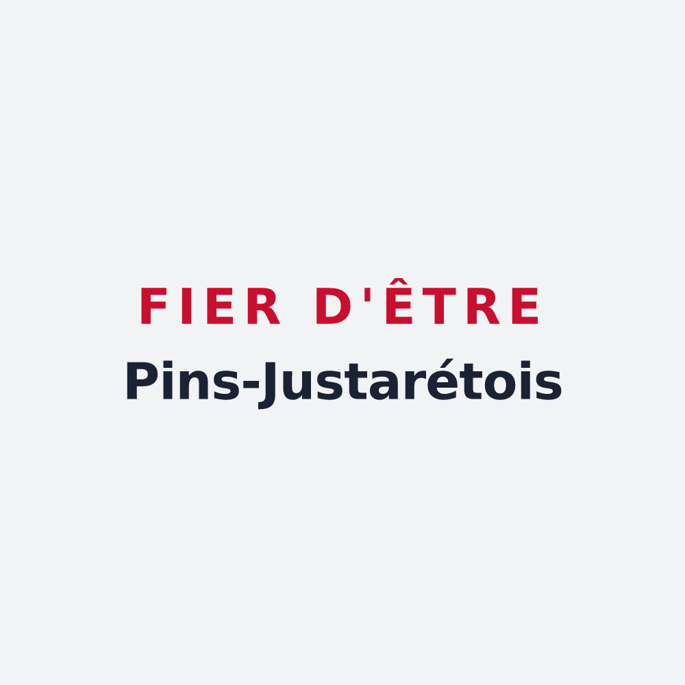 Poster « Fier d'être Pins-Justarétois » — design pour Pins-Justaret