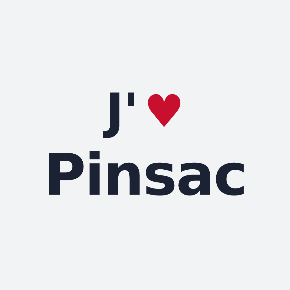 Poster personnalisé Pinsac — design J'aime Pinsac