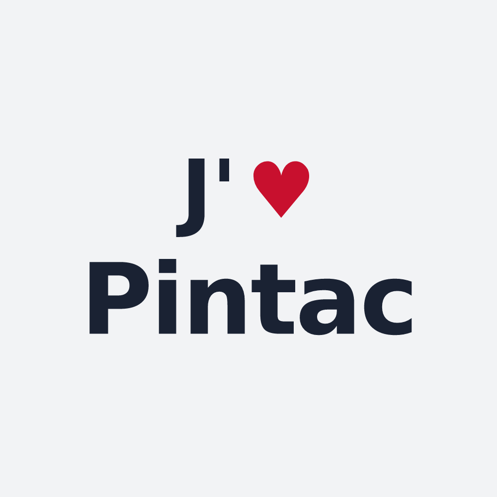 Poster personnalisé Pintac — design J'aime Pintac