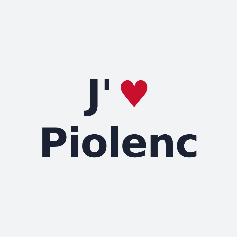 Poster personnalisé Piolenc — design J'aime Piolenc