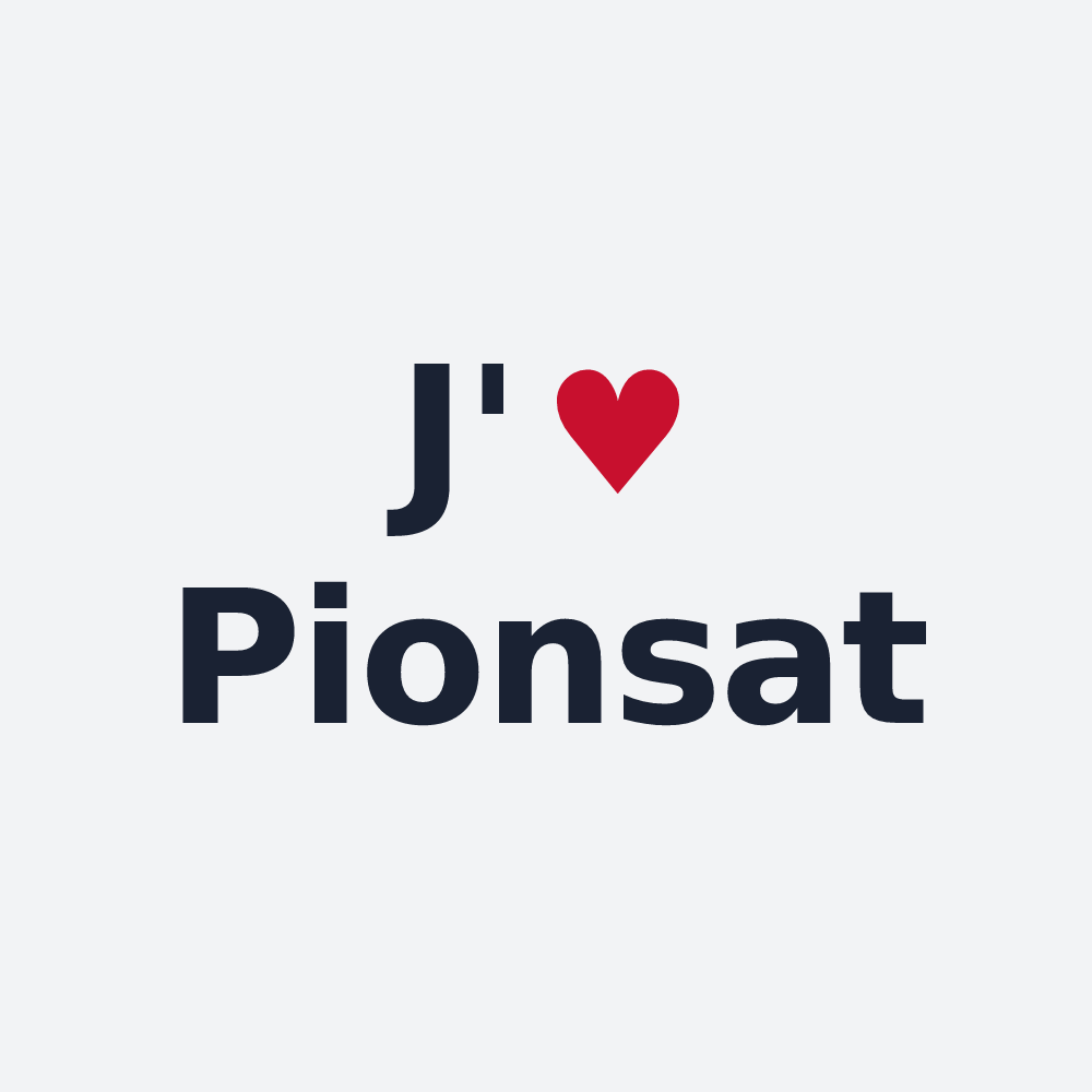 Poster personnalisé Pionsat — design J'aime Pionsat