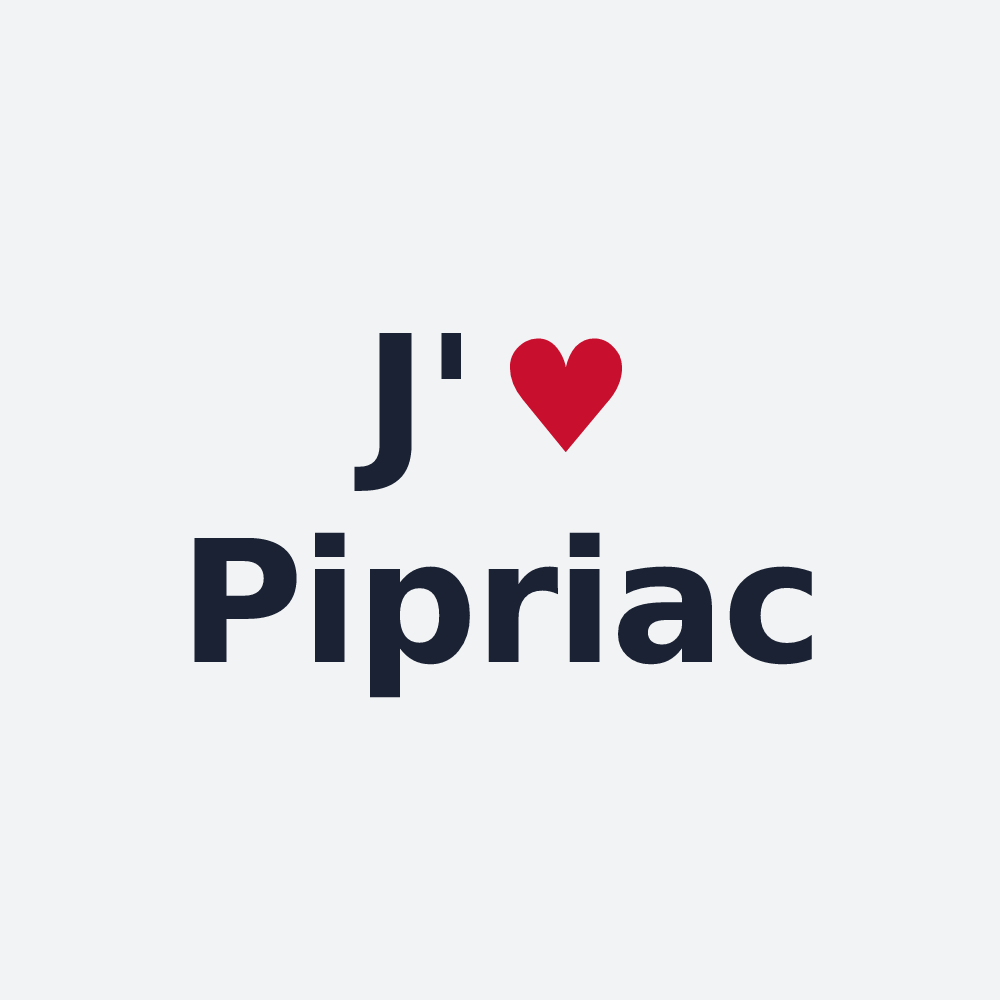 Poster personnalisé Pipriac — design J'aime Pipriac
