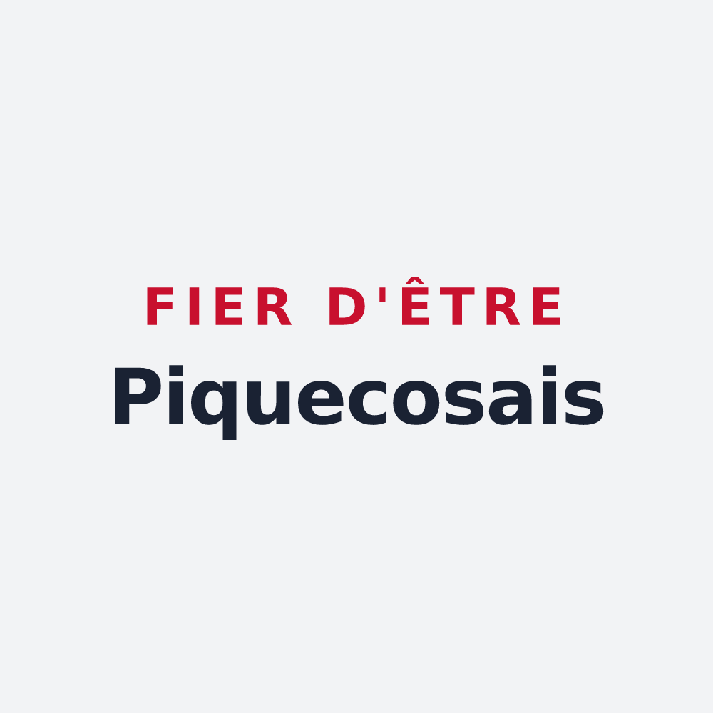 Poster « Fier d'être Piquecosais » — design pour Piquecos