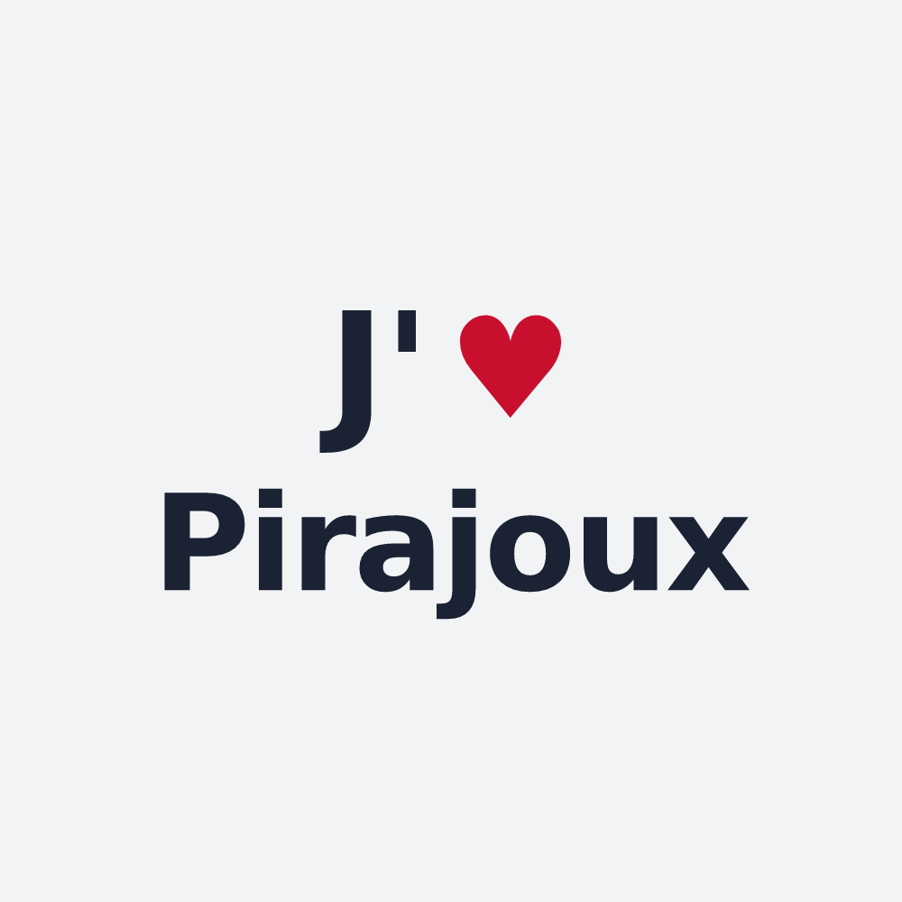 Poster personnalisé Pirajoux — design J'aime Pirajoux