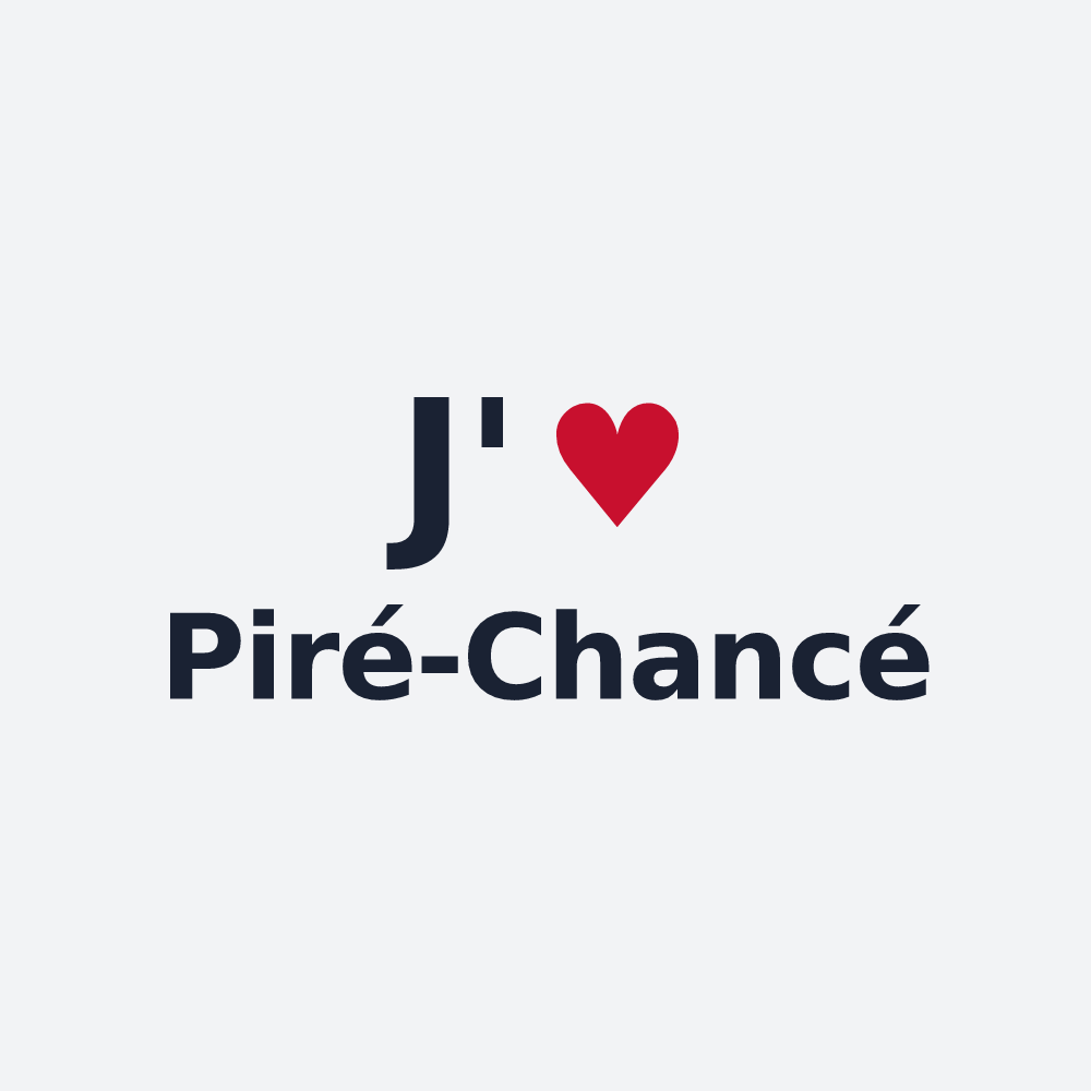 Poster personnalisé Piré-Chancé — design « J'aime Piré-Chancé » imprimé sur le poster