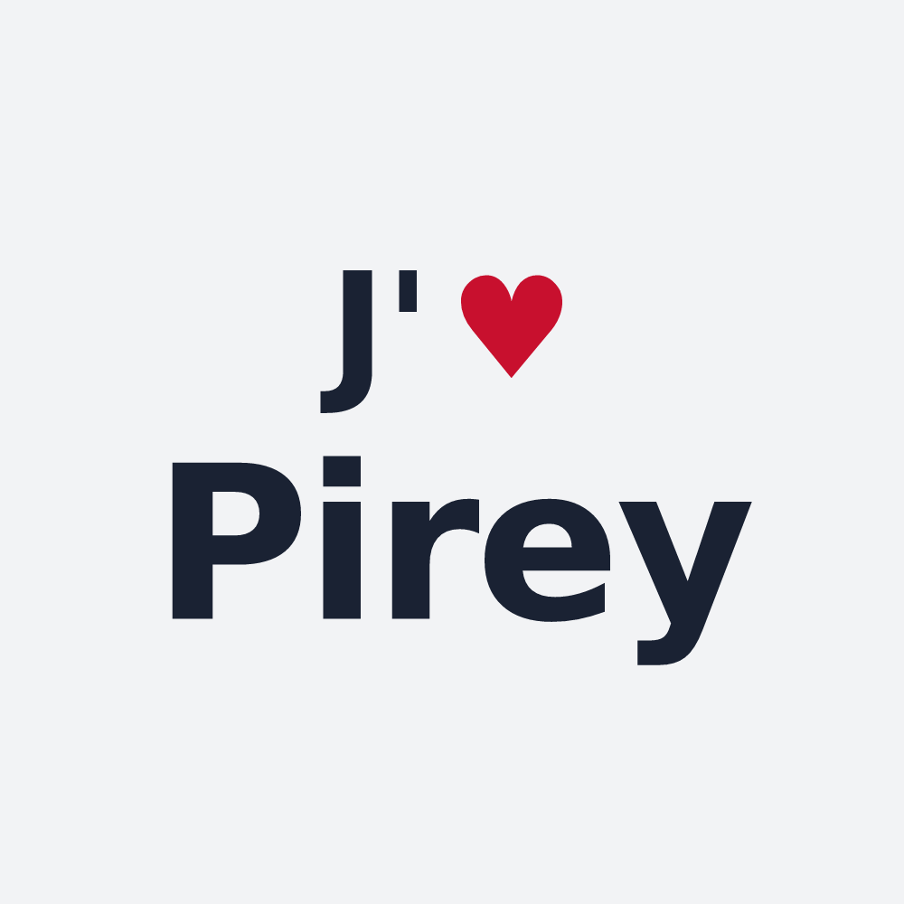 Poster personnalisé Pirey — design J'aime Pirey