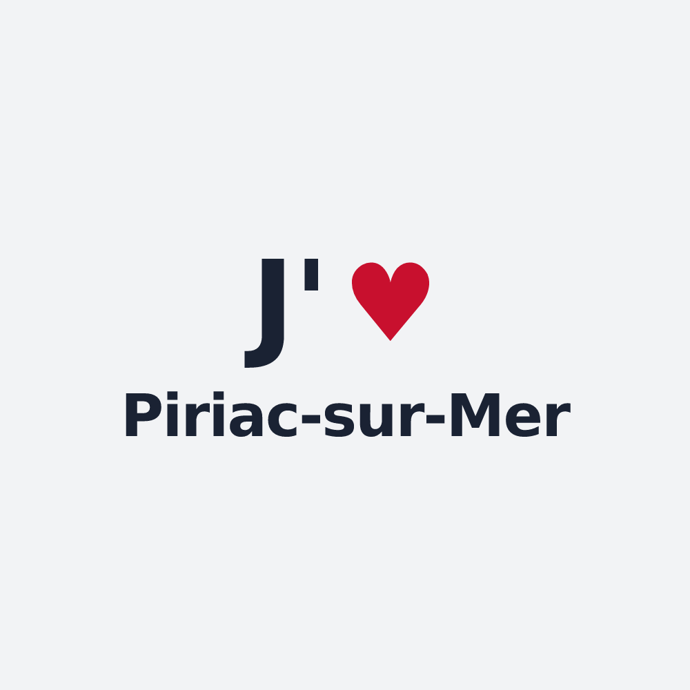 Poster personnalisé Piriac-sur-Mer — design J'aime Piriac-sur-Mer