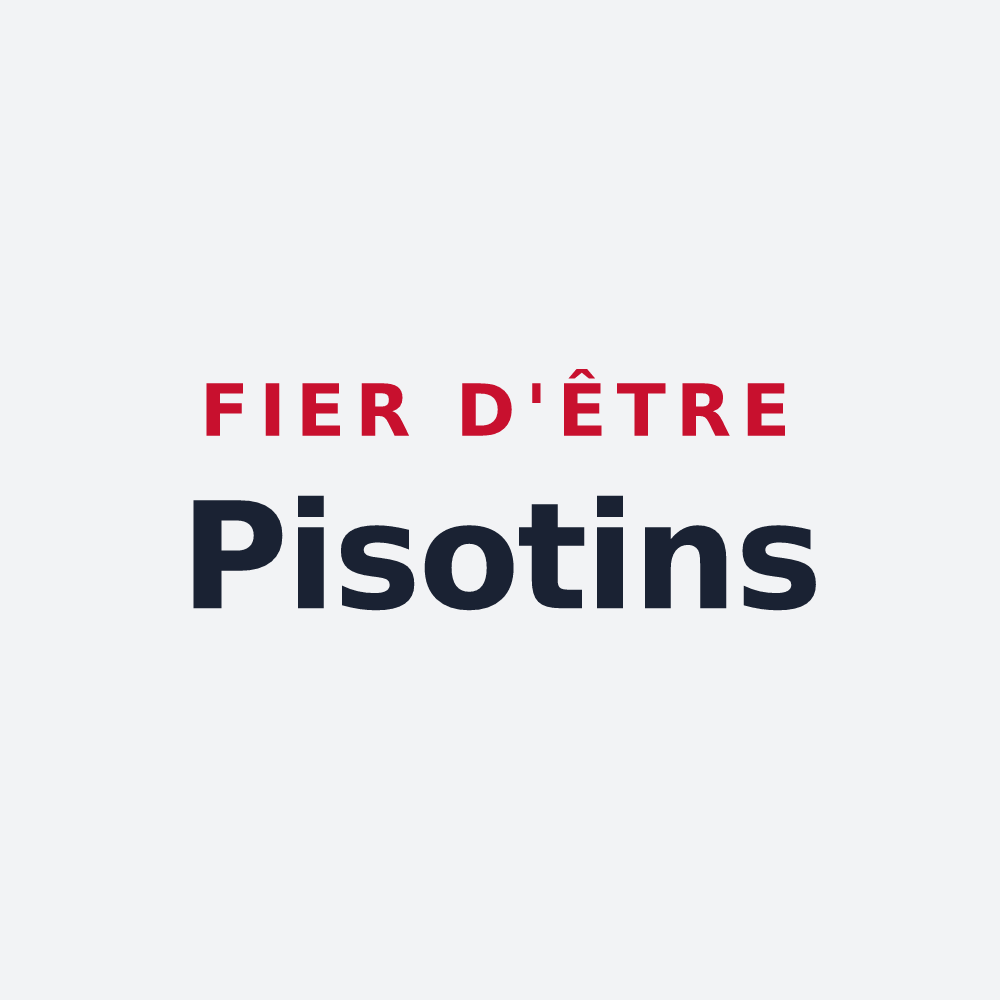 Poster « Fier d'être Pisotins » — design pour Piseux