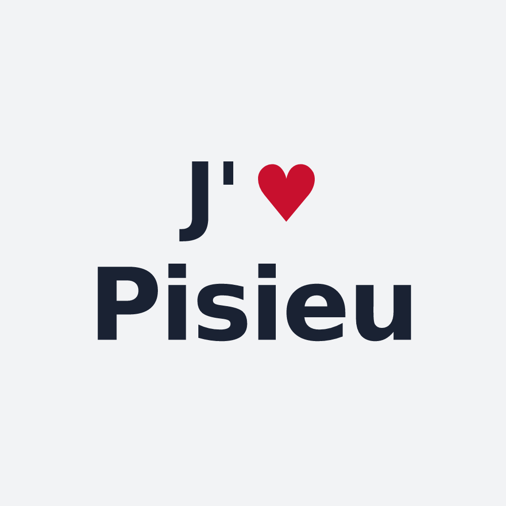 Poster personnalisé Pisieu — design J'aime Pisieu