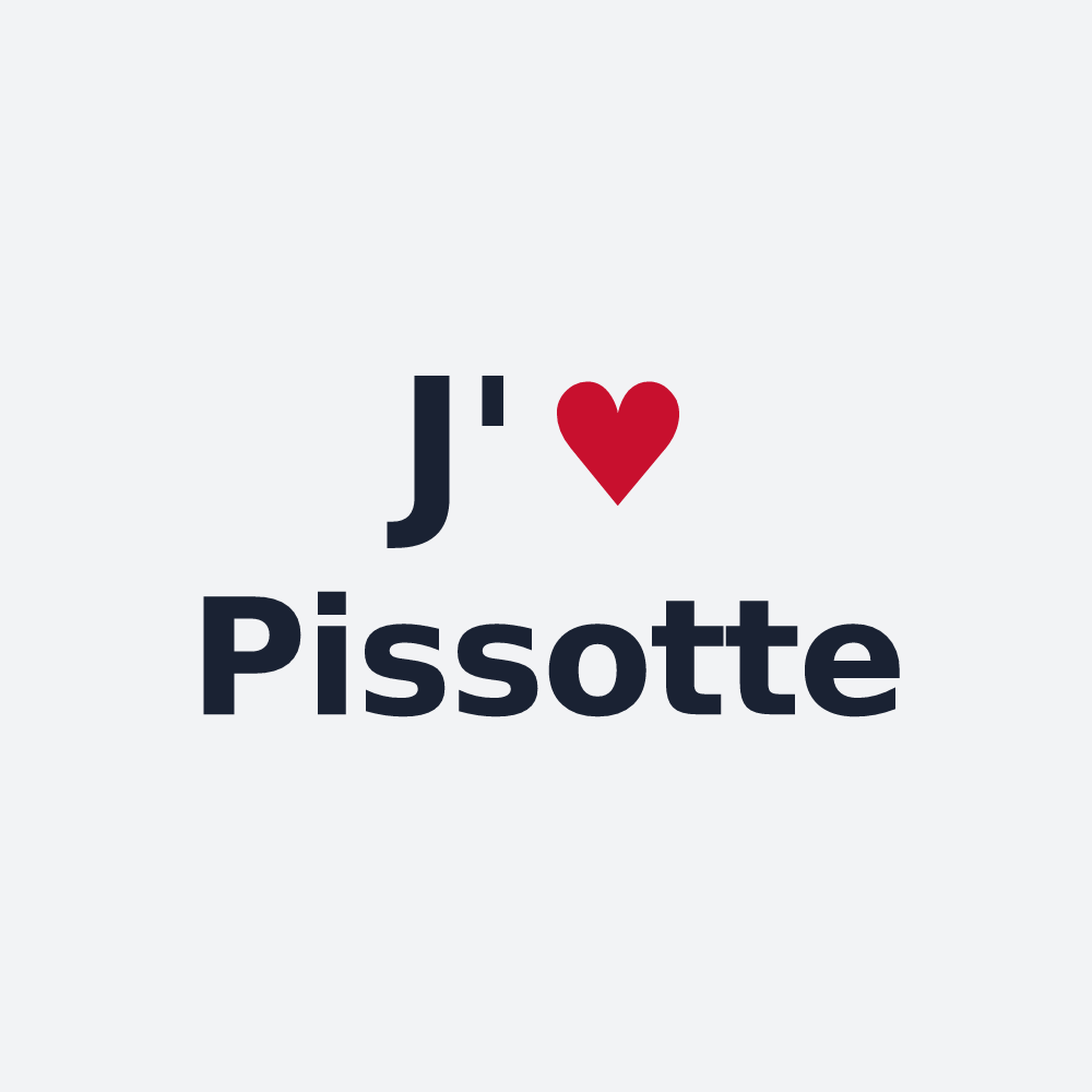 Poster personnalisé Pissotte — design J'aime Pissotte