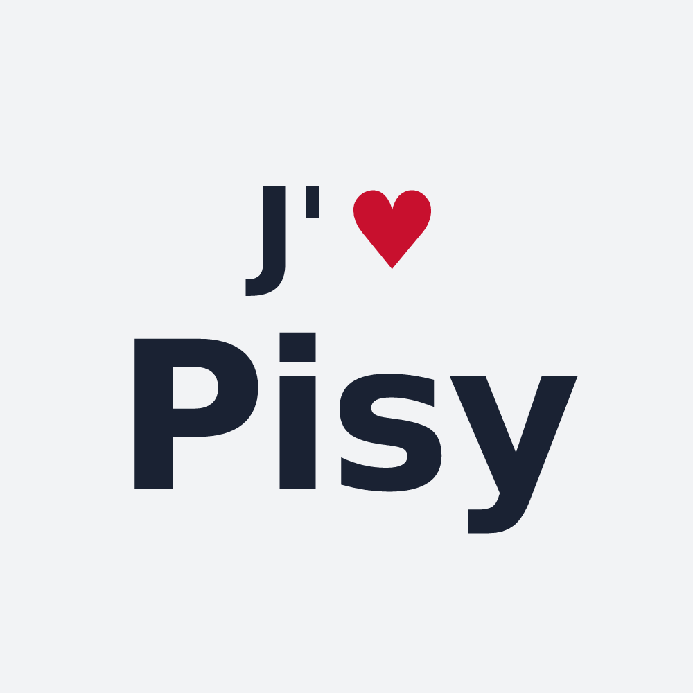 Poster personnalisé Pisy — design J'aime Pisy