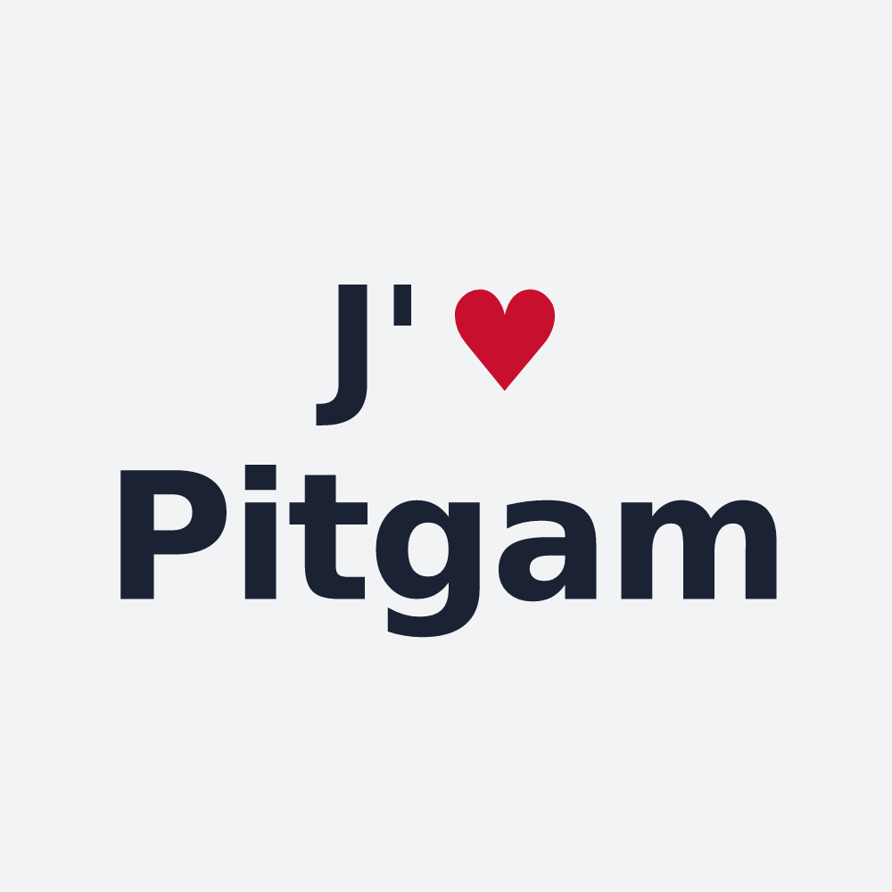 Poster personnalisé Pitgam — design J'aime Pitgam