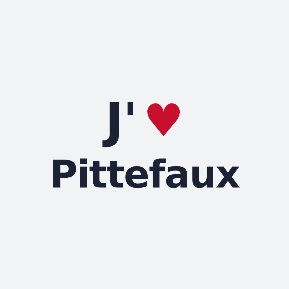 Poster personnalisé Pittefaux — design « J'aime Pittefaux » imprimé sur le poster