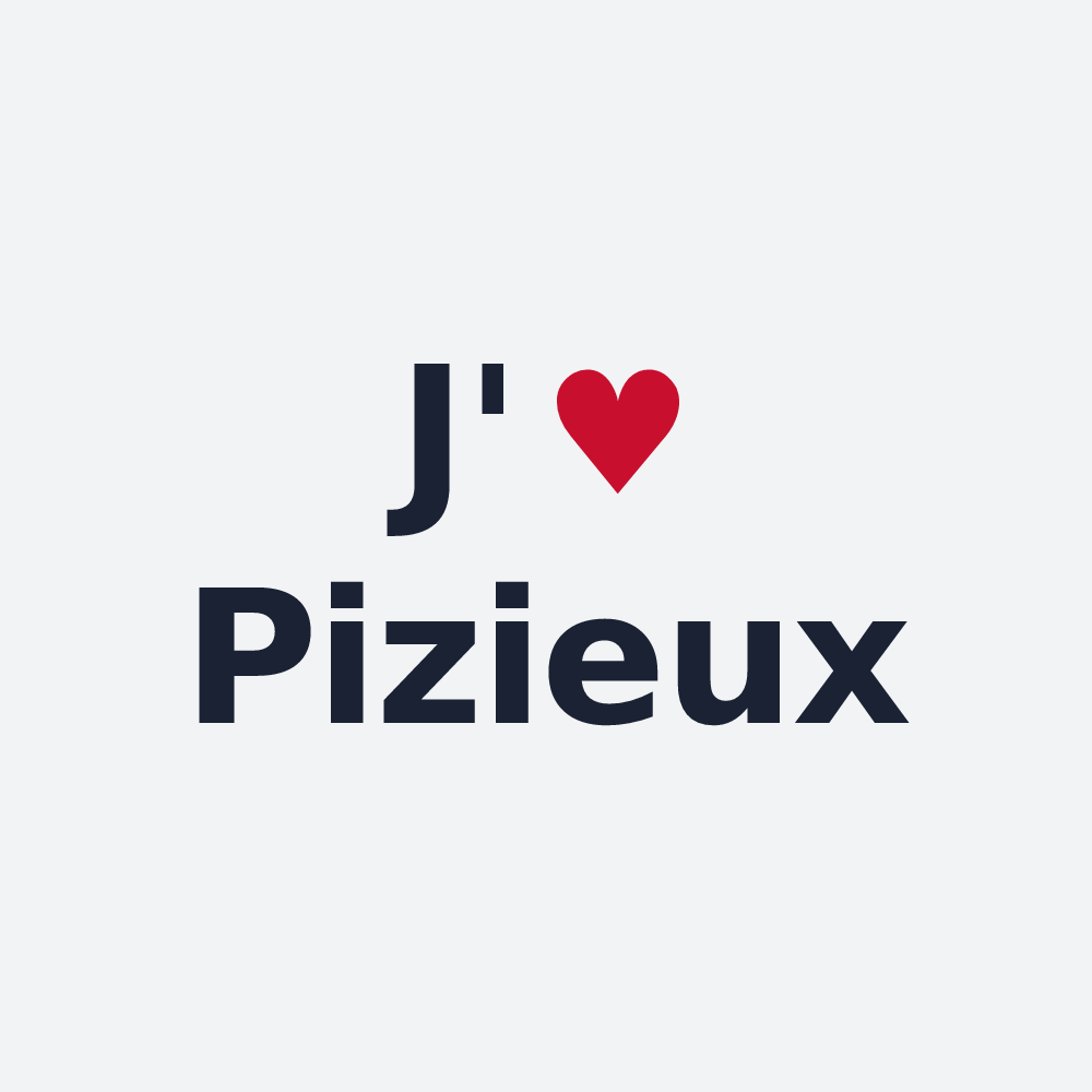 Poster personnalisé Pizieux — design J'aime Pizieux