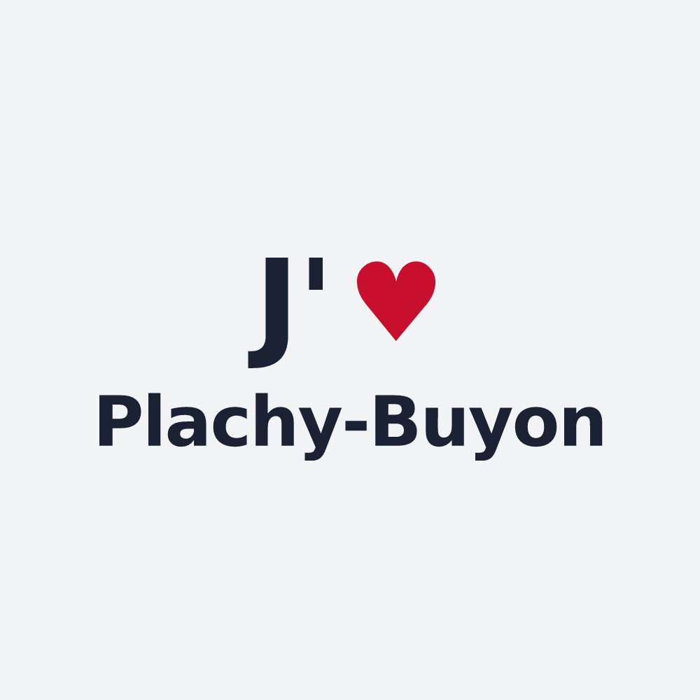 Poster personnalisé Plachy-Buyon — design J'aime Plachy-Buyon