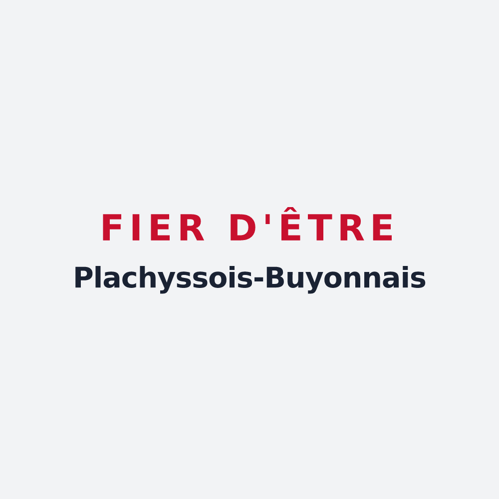 Poster « Fier d'être Plachyssois-Buyonnais » — design pour Plachy-Buyon