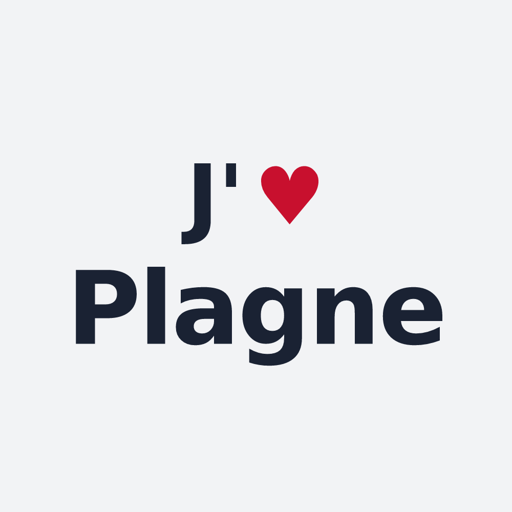 Poster personnalisé Plagne — design J'aime Plagne