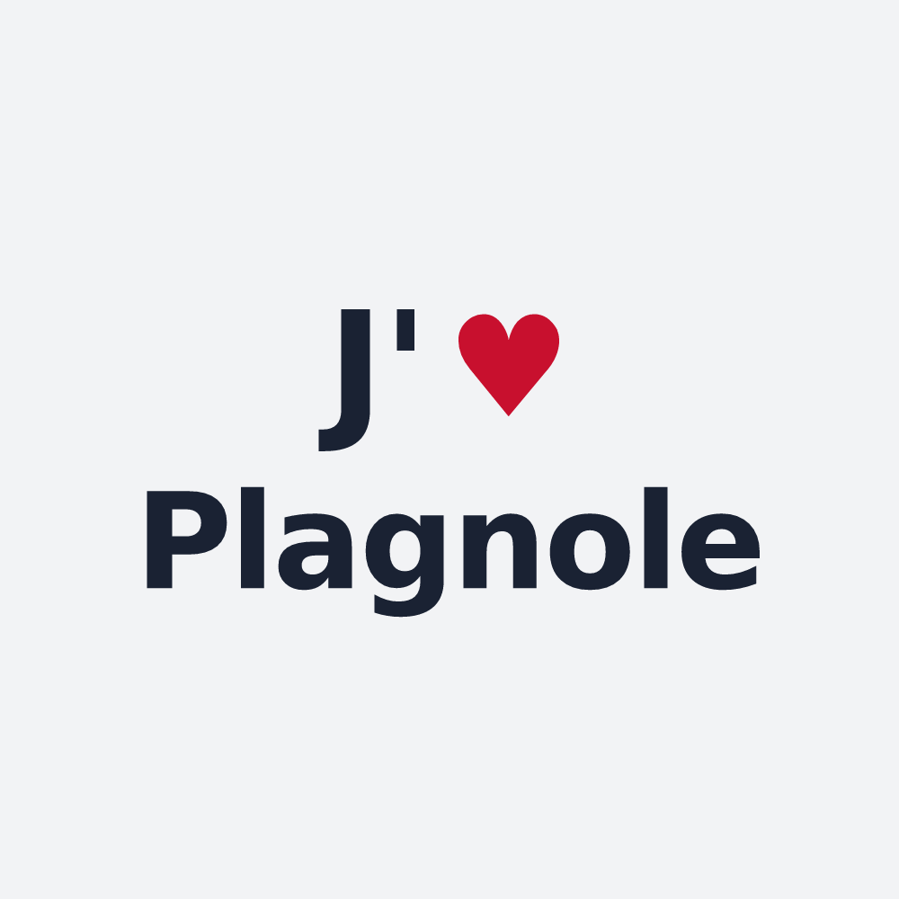 Poster personnalisé Plagnole — design J'aime Plagnole