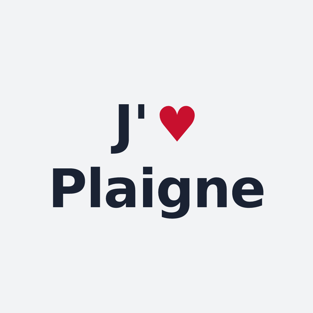 Poster personnalisé Plaigne — design J'aime Plaigne