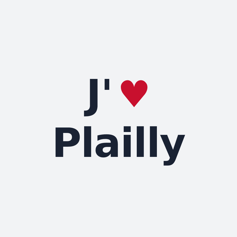 Poster personnalisé Plailly — design J'aime Plailly